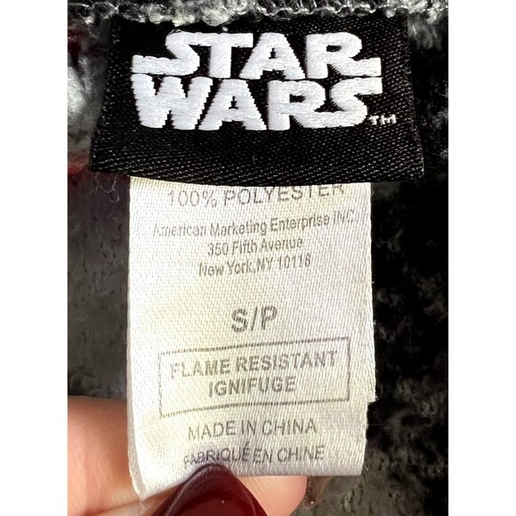 Star Wars Boys Bathrobe S/P Grey Darth Vader Stormtrooper Print Flame Resistant - Picture 4 of 4